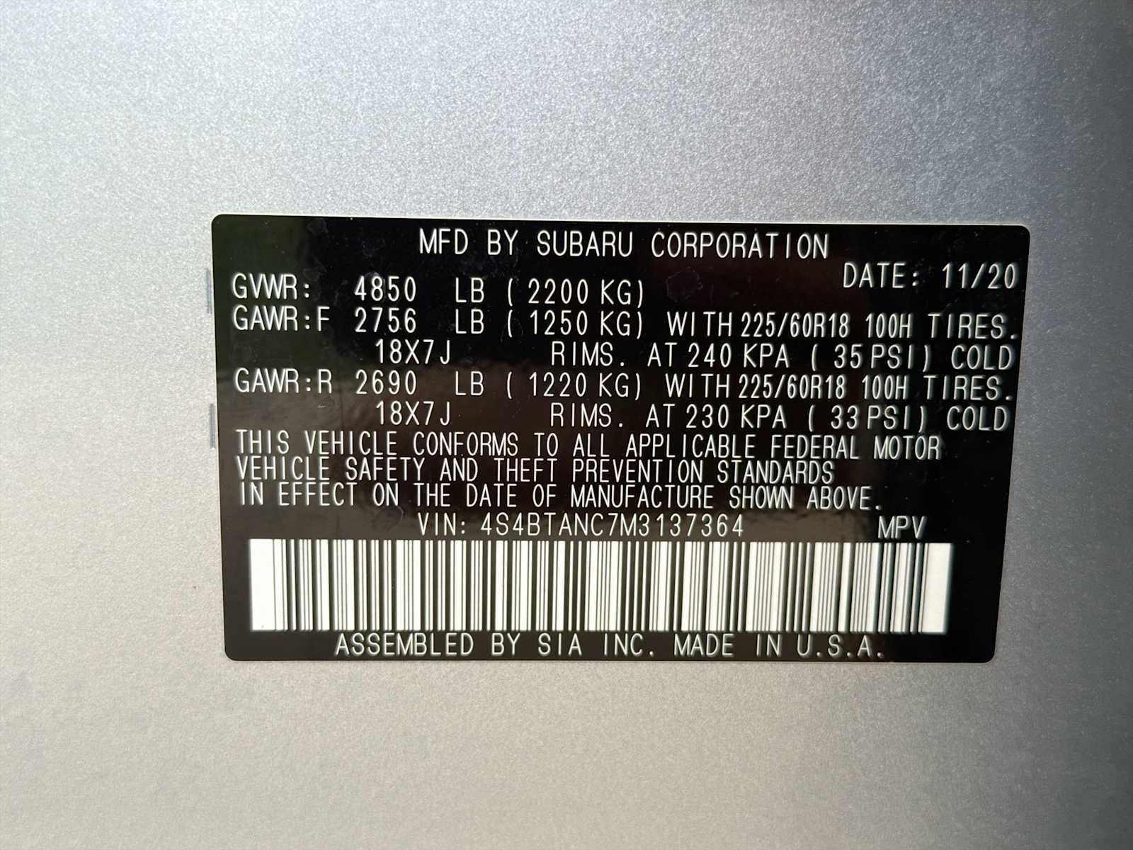 Certified 2021 Subaru Outback Limited AWD/4WD image 32