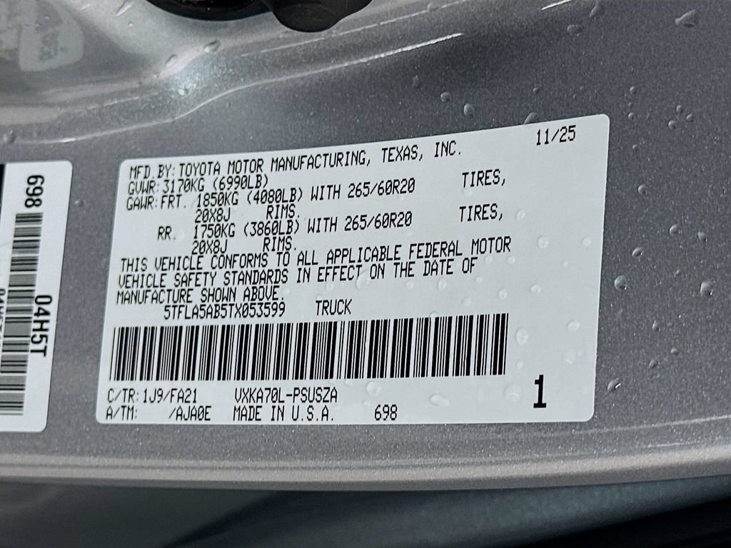 Used 2026 Toyota Tundra SR5 w/ SX Package RWD image 32
