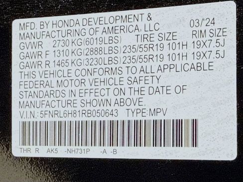 Used 2024 Honda Odyssey Touring image 41