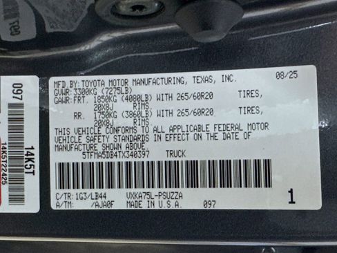 New 2026 Toyota Tundra 1794 Edition image 28