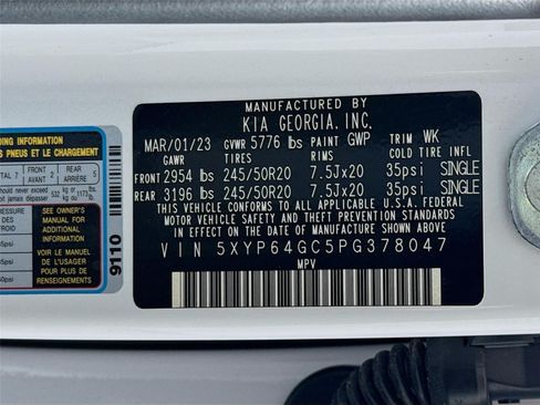 Certified 2023 Kia Telluride S w/ S Sunroof Package FWD image 33