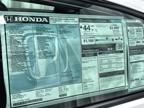 New 2026 Honda Accord Sport image 35