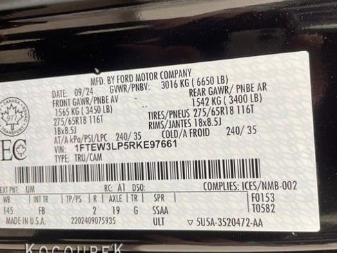 Used 2024 Ford F150 XLT w/ XLT Black Appearance Package AWD/4WD image 26