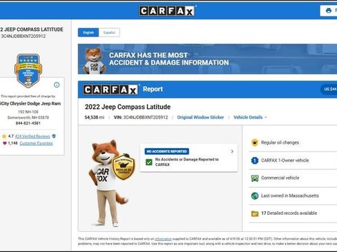 Used 2022 Jeep Compass Latitude w/ Convenience Group image 2