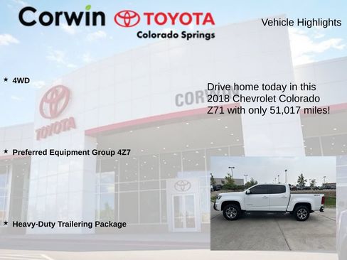 Used 2018 Chevrolet Colorado Z71 AWD/4WD image 7