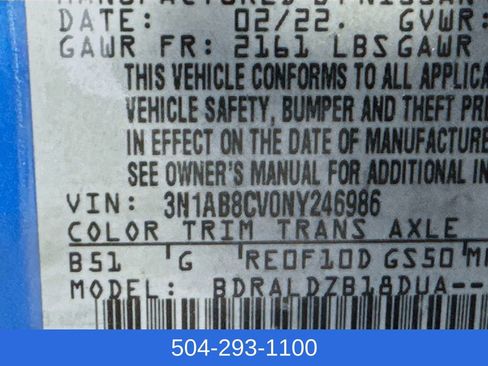 Used 2022 Nissan Sentra SV w/ Trunk Package image 29