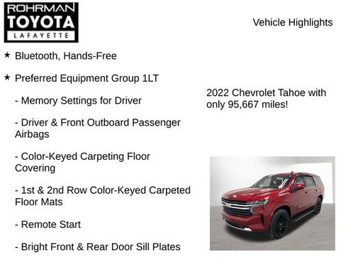 Used 2022 Chevrolet Tahoe LT w/ LT Signature Plus Package AWD/4WD image 8