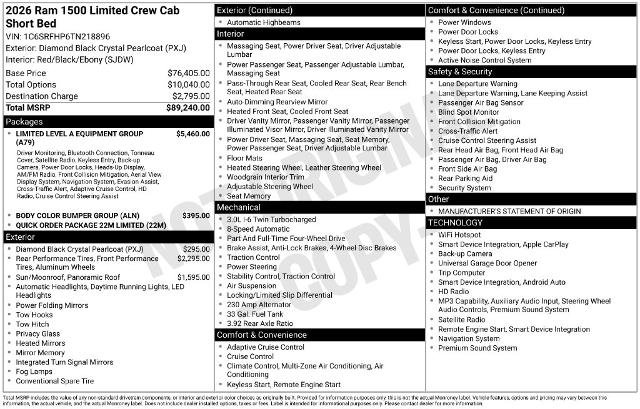 Used 2026 RAM 1500 Limited AWD/4WD image 38