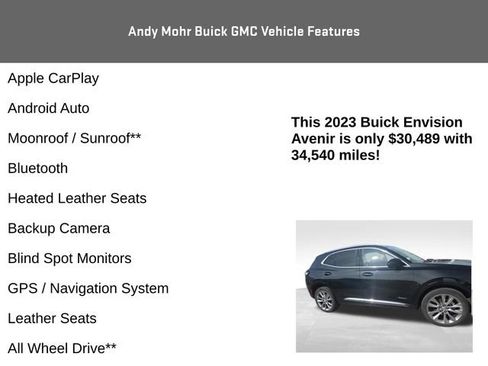 Used 2023 Buick Envision Avenir AWD/4WD image 4