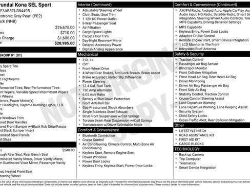 New 2026 Hyundai Kona SEL Sport FWD image 4