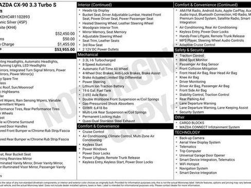 Used 2024 MAZDA CX-90 3.3 Turbo S w/ Premium Package image 1