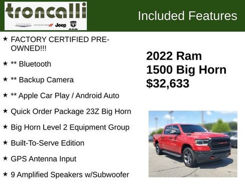 Certified 2022 RAM 1500 Big Horn AWD/4WD image 5