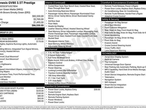 New 2026 Genesis GV80 3.5T Prestige AWD/4WD image 2