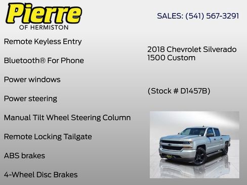 Used 2018 Chevrolet Silverado 1500 Custom w/ Rally 1 Edition RWD image 30