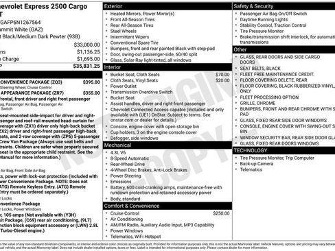 Certified 2022 Chevrolet Express 2500 w/ Driver Convenience Package RWD image 5