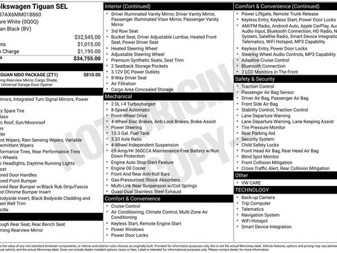 Used 2021 Volkswagen Tiguan SEL w/ 3-Row Tiguan MDO Package FWD image 33