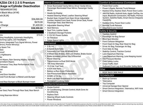 Used 2024 MAZDA CX-5 AWD 2.5 S w/ Premium Plus Pkg image 36