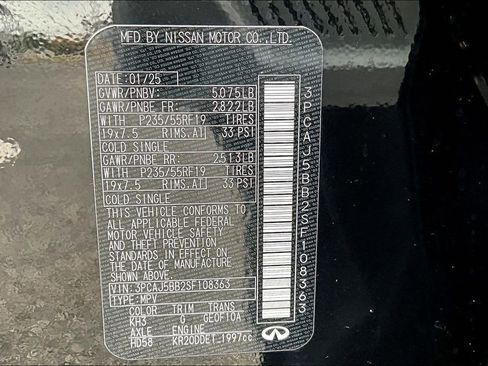 Certified 2025 INFINITI QX50 Luxe image 46