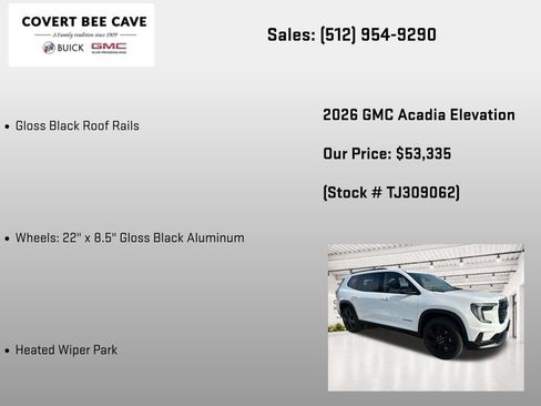 New 2026 GMC Acadia Elevation w/ Super Cruise Package FWD image 25
