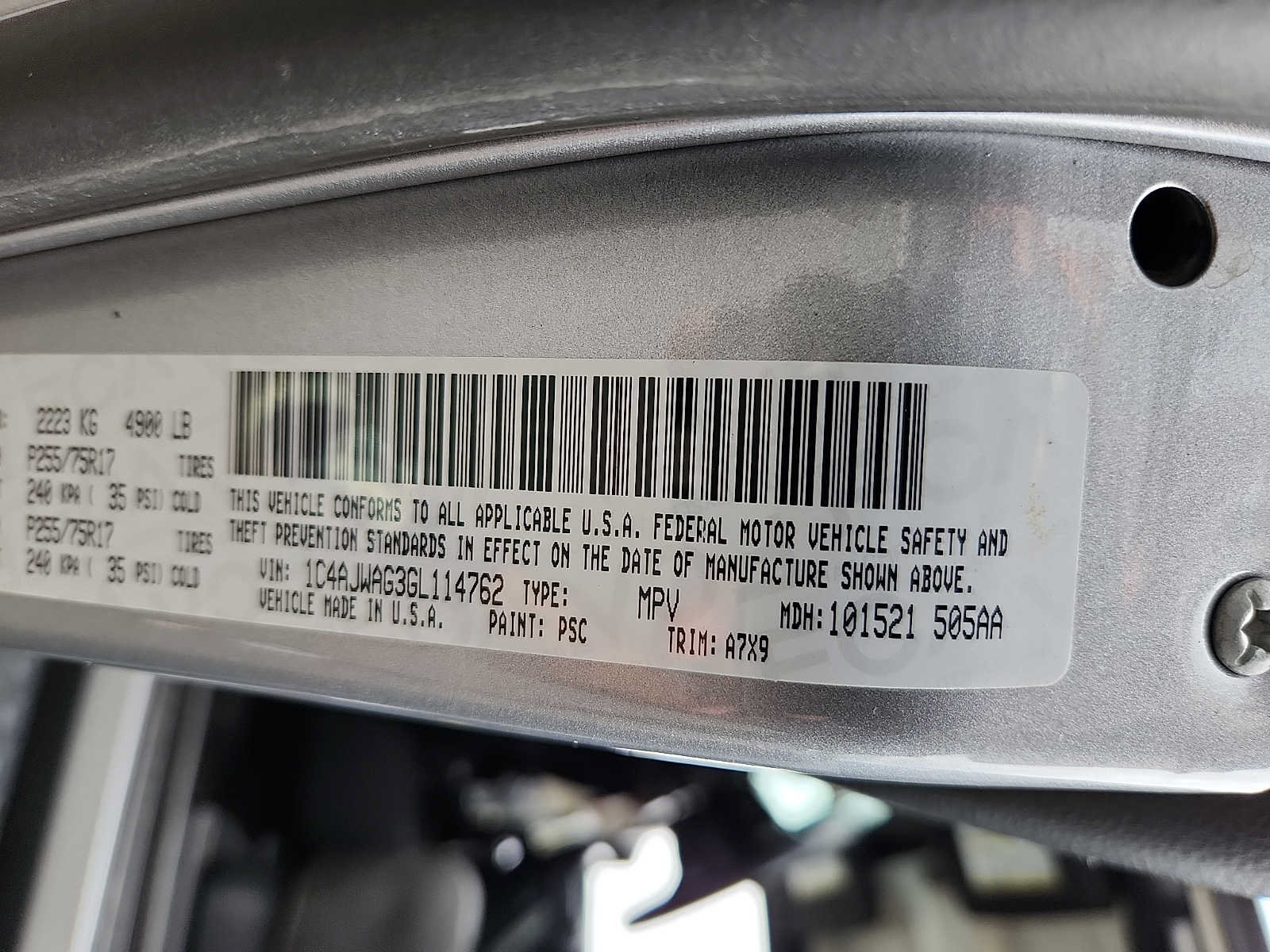 Used 2016 Jeep Wrangler Sport w/ Quick Order Package 24S AWD/4WD image 22