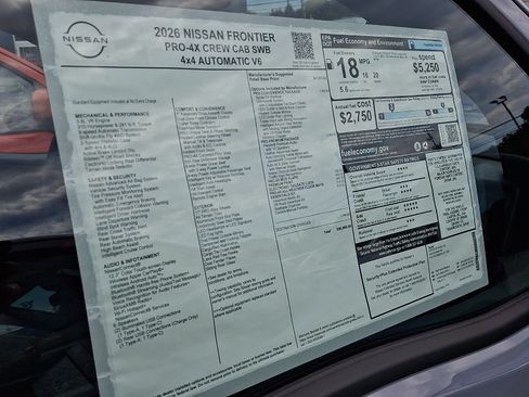 New 2026 Nissan Frontier PRO-4X w/ Pro Premium Package AWD/4WD image 6