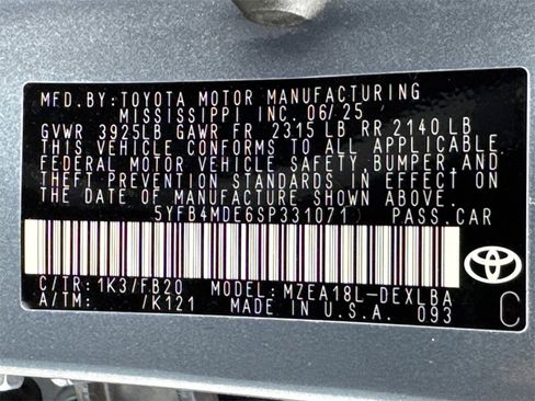 Certified 2025 Toyota Corolla LE image 30