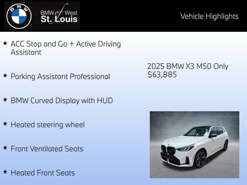 Certified 2025 BMW X3 M50 AWD/4WD image 29