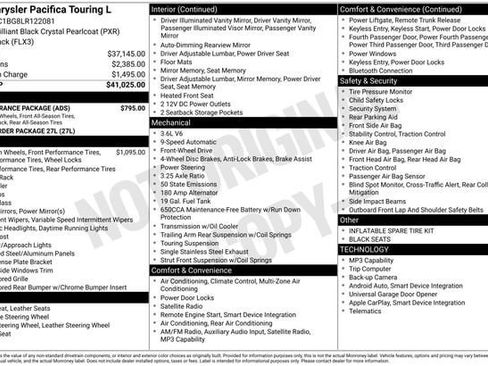Used 2020 Chrysler Pacifica Touring-L w/ S Appearance Package FWD image 40
