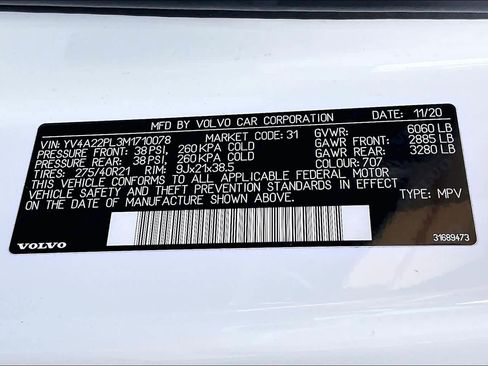 Used 2021 Volvo XC90 T6 Inscription image 30