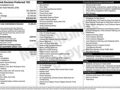 Used 2022 Buick Envision Preferred image 36