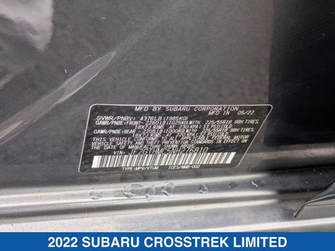 Certified 2022 Subaru Crosstrek 2.5i Limited w/ Moonroof Package 1 image 37