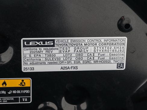 Certified 2025 Lexus NX 350h AWD w/ Accessory Package (2T) image 29