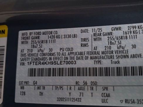 New 2025 Ford Ranger Lariat w/ Convenience Package image 28