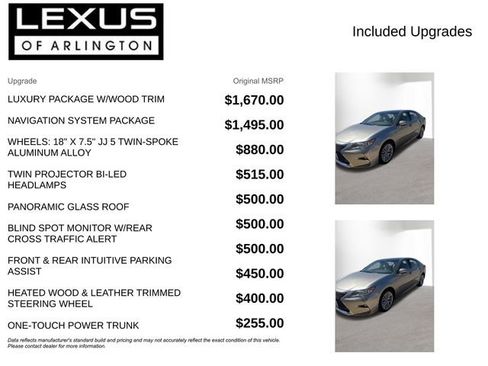 Used 2018 Lexus ES 350 w/ Luxury Package w/Wood Trim FWD image 4
