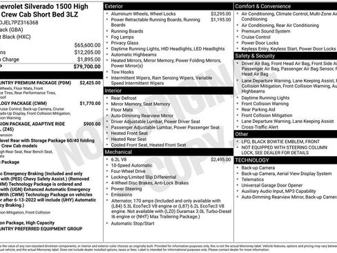 Certified 2023 Chevrolet Silverado 1500 High Country w/ High Country Premium Package AWD/4WD image 55