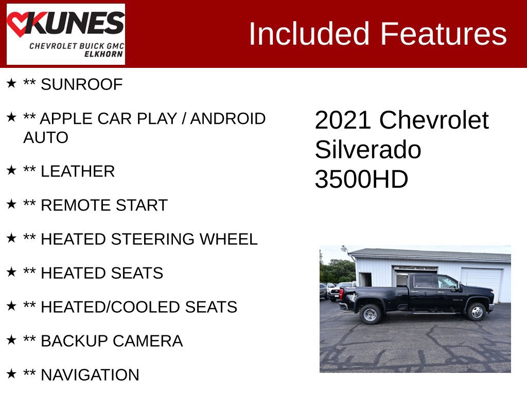 Used 2021 Chevrolet Silverado 3500 LTZ w/ LTZ Convenience Package AWD/4WD image 2