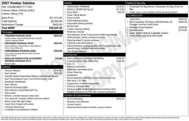 Used 2007 Pontiac Solstice Convertible w/ Premium Package RWD image 14