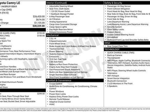 Certified 2024 Toyota Camry LE FWD image 32