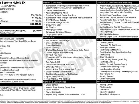 Certified 2023 Kia Sorento EX w/ Panoramic Sunroof Package FWD image 28
