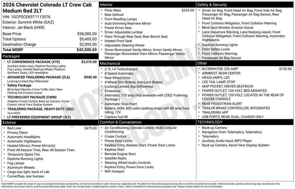 New 2026 Chevrolet Colorado LT w/ LT Convenience Package RWD image 24