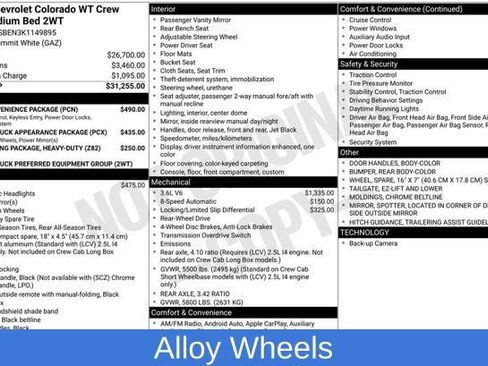 Used 2019 Chevrolet Colorado W/T w/ WT Convenience Package RWD image 3
