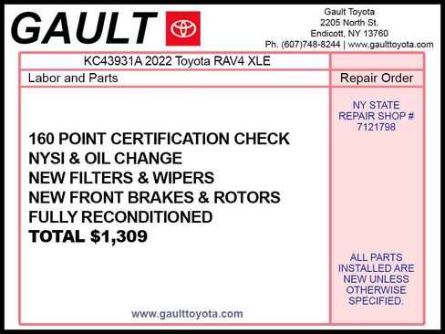 Certified 2022 Toyota RAV4 XLE w/ Convenience Package AWD/4WD image 2