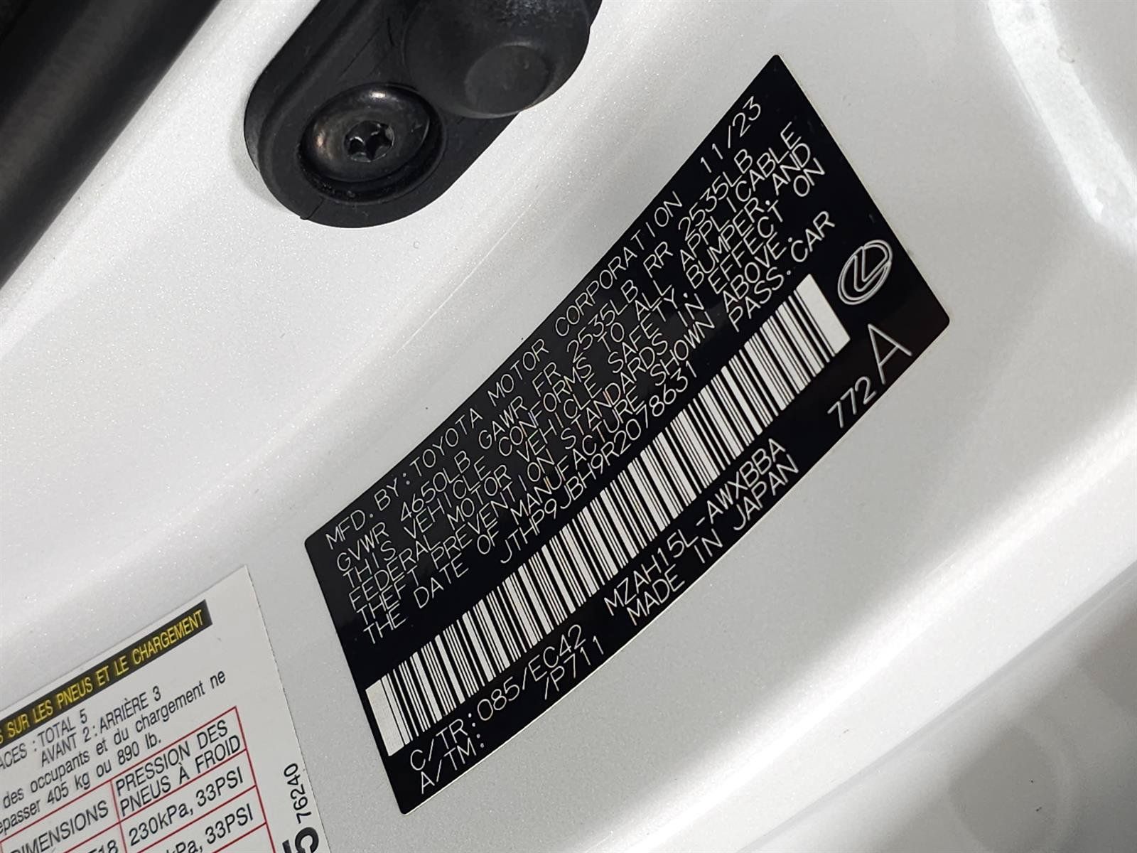 Certified 2024 Lexus UX 250h AWD w/ Premium Package image 34