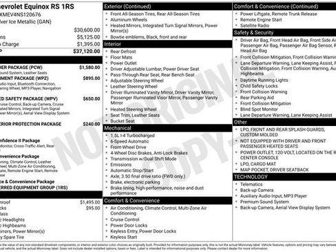 Used 2022 Chevrolet Equinox RS w/ RS Leather Package image 7