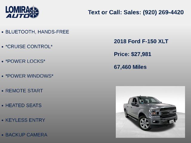 Used 2018 Ford F150 XLT w/ Equipment Group 302A Luxury AWD/4WD image 33
