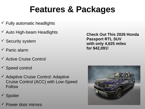 Certified 2026 Honda Passport RTL image 20