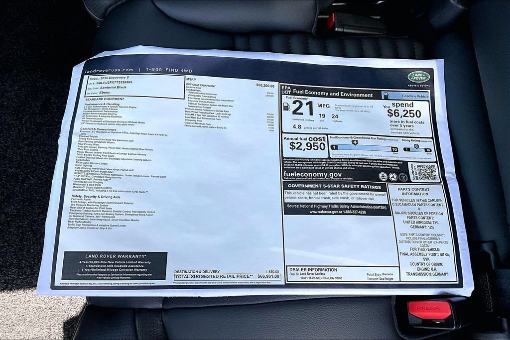 New 2026 Land Rover Discovery S AWD/4WD image 15