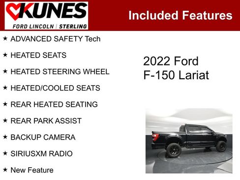 Used 2022 Ford F150 Lariat w/ Equipment Group 502A High AWD/4WD image 2