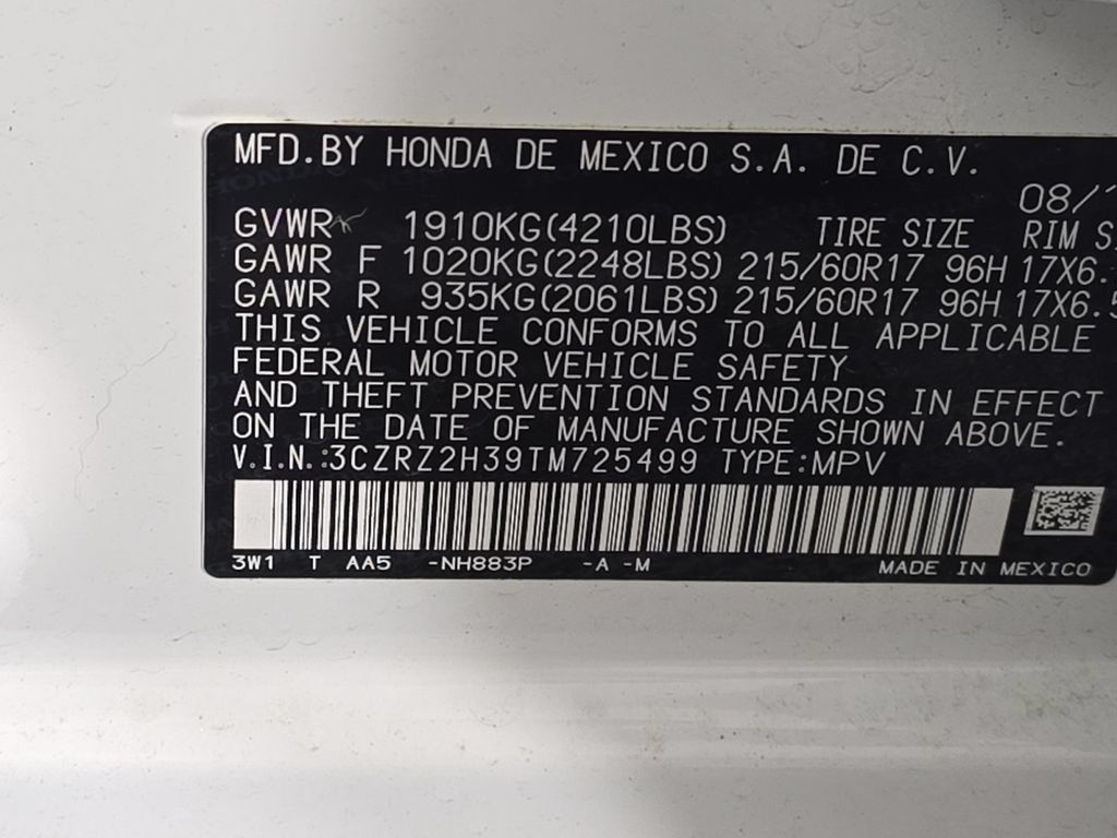 Certified 2026 Honda HR-V LX image 10