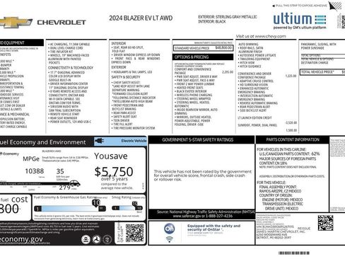 Certified 2024 Chevrolet Blazer EV LT AWD/4WD image 13